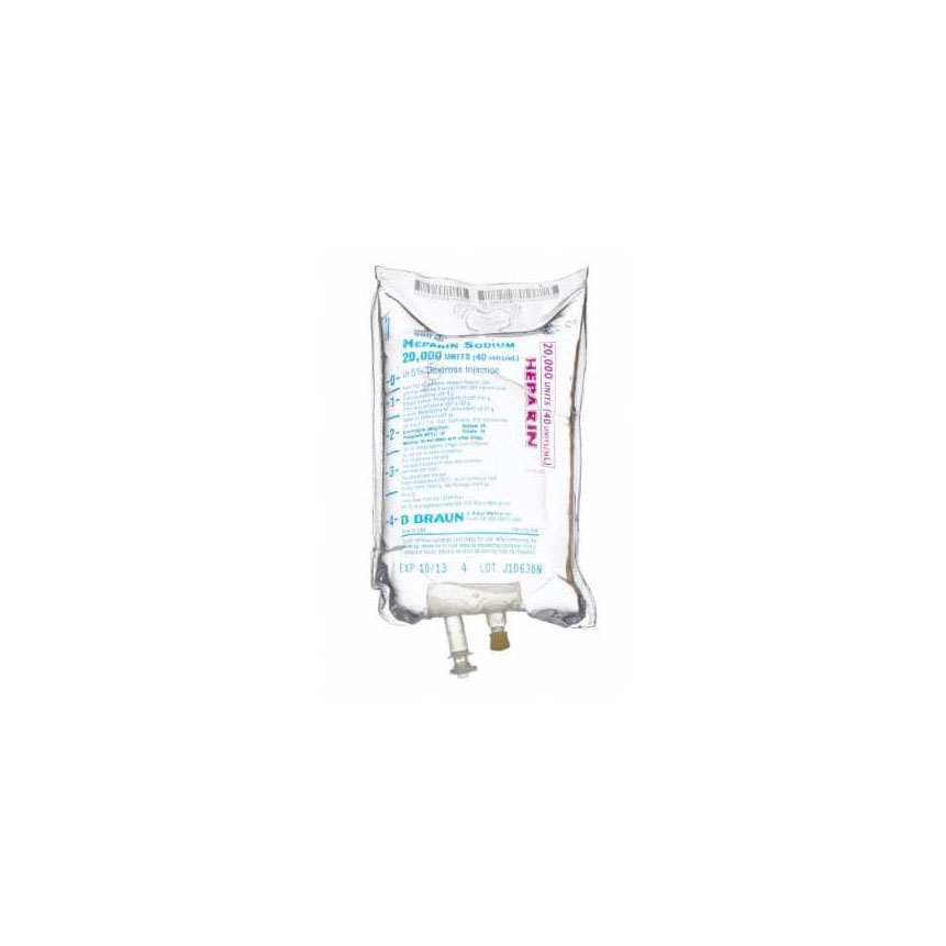 BBP5671-00 Heparin Sodium in 5% Dextrose Injection, 500mL, 24EA/CA