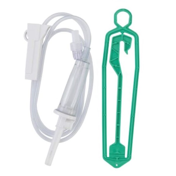 BBV1921-C Secondary IV Adminstration Set, With Plastic Bag Hanger, 50EA/CA