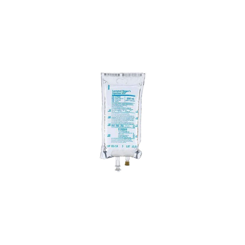 BBL7502 Lactated Ringer's Injection USP, Excel IV Container, 250mL, 24EA/CA