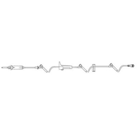 BBNF1290 IV Gravity Administration Sets Needle-Free, SAFELINE, 3 injection sites, 17mL, 88", 50EA/CA