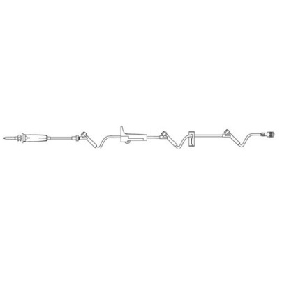 BBNF1290 IV Gravity Administration Sets Needle-Free, SAFELINE, 3 injection sites, 17mL, 88", 50EA/CA
