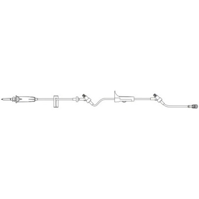 BB354204 IV Gravity Administration Sets Needle-Free, CARESITE, 2 Injection Sites, 19mL, 103", 50EA/CA