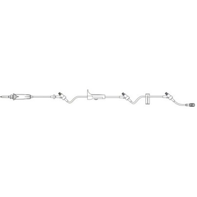 BB354206 IV Gravity Administration Sets Needle-Free, CARESITE, 3 Injection Sites, 17mL, 88", 50EA/CA
