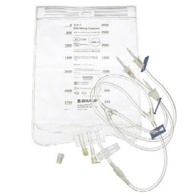 BB2112365 EVA Gravity Mixing Container, 3000mL, 3-Way, 40EA/CA