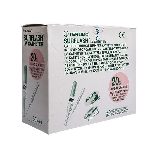 TC-SR-FF1651 SurFlash IV Catheter, 16GA x 2", 50EA/BX