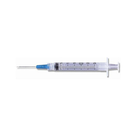 TC-SS-03L2025 Hypodermic Syringe, With Ultra Thin Wall Needle, 20GA x 1", 3cc, 100EA/BX