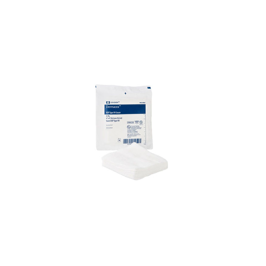 Z441402 Dermacea Standard Non-Woven All-Purpose Gauze Sponge, Non-Sterile, 4 Ply, 4" x 4", 200EA/BG