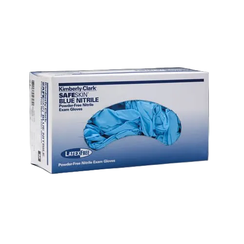 KC53103 BLUE NITRILE Exam Glove, Single, Large, 9.5", 100EA/BX