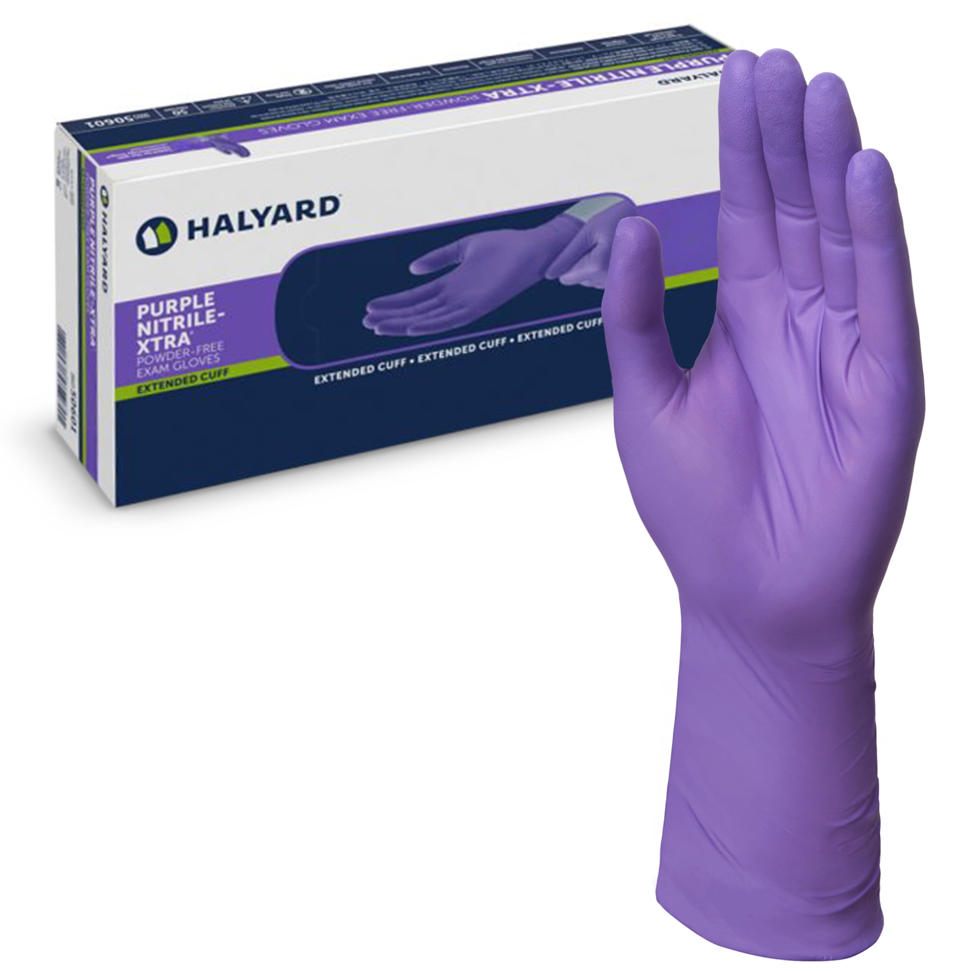 KC55091 PURPLE NITRILE Exam Glove, 9.5" Sterile, Small, 50PR/BX