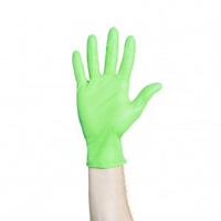 KC44792 Flexaprene Exam Glove, Nitrile, Powder Free, Beaded Cuff, Textured Fingertip, 9.5" Green, Extra Small, 2000EA/CA