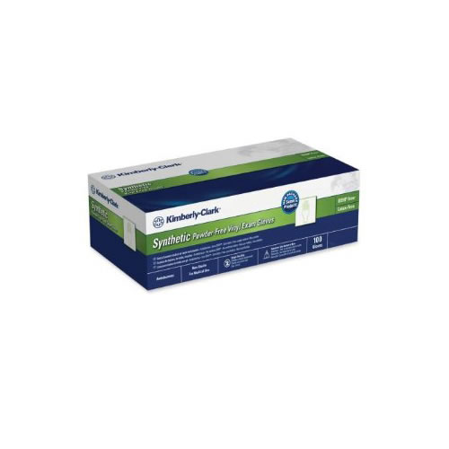 KC50031 Exam Glove, Synthetic Vinyl, Single, White, Small, 100EA/BX