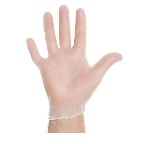 KC55032 Exam Glove, Synthetic Vinyl, Single, Clear, Medium, 100EA/BX