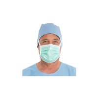 KC49215 Surgical Mask, Anti-Fog, Pleat Style, with Ties, Film Strip, Green, 50EA/BX