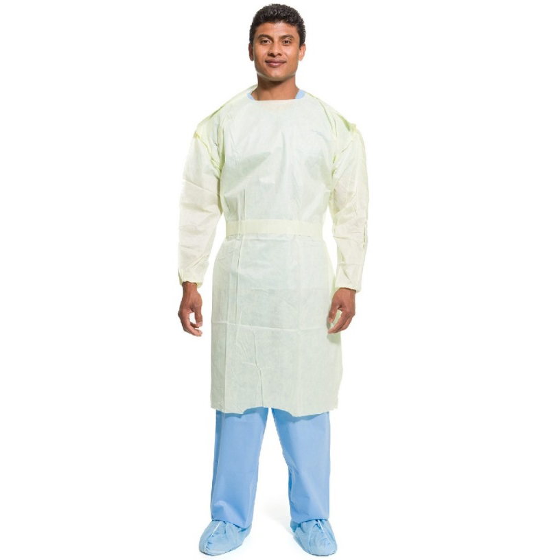 KC69979 Tri-Layer AAMI2 Isolation Gown, Yellow, Large, 100EA/CA
