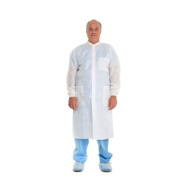 KC10020 Halyard BASIC Plus Lab Coat, White, Small, 104.1cm, 25EA/CA