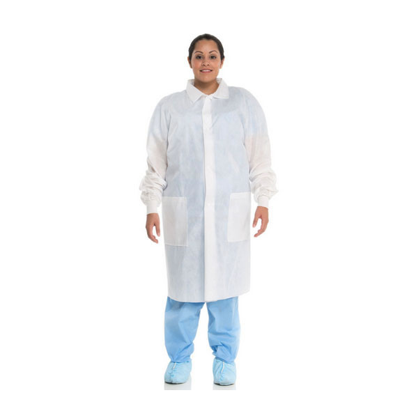 KC10121 Halyard BASIC Lab Coat, White, Medium, 106.7cm, 25EA/CA
