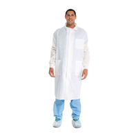 KC10042 Universal Precautions Lab Coat, White, Large, 118.1cm, 25EA/CA
