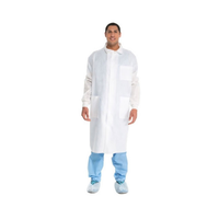 KC10046 Universal Precautions Lab Coat, Blue, Medium, 116.8cm, 25EA/CA