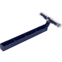 75-0022 Personna Razor, Twin Blade, Fixed Head, Blue, 50EA/BX [DISCONTINUED]