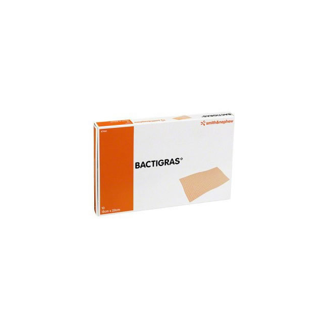 SN7461 BACTIGRAS Total Antiseptic Dressing, 20cm x 15cm, 10EA/BX