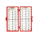 M9106 Needle Counter, Red, Adhesive Block, 20CT, 16EA/BX