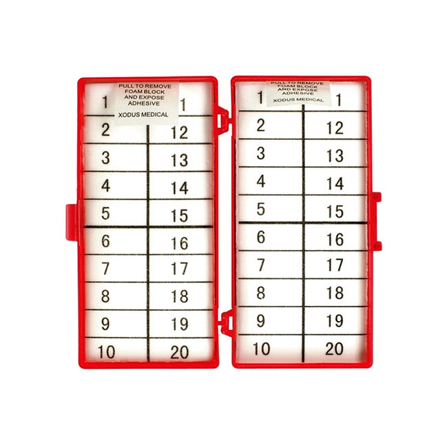 M9106 Needle Counter, Red, Adhesive Block, 20CT, 16EA/BX
