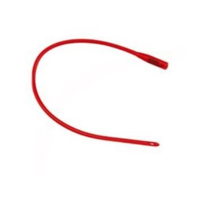 Z8424 DoverTM Red Rubber Catheters, 16", Hydrophilic Coating, Smooth Rounded Tip, 24Fr, 12EA/BX