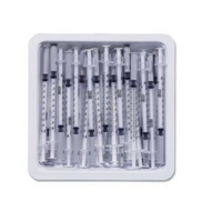 BD305538 Allergist Tray with Precisionglide Permanently Attached Needle, 26GA x 0.5", Intradermal Bevel, 25EA/TY [DISCONTINUED]