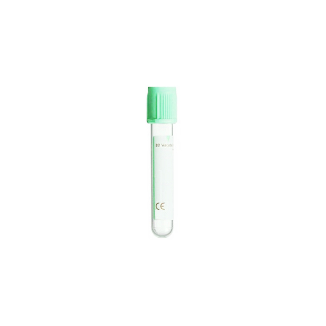 BD367961 Vacutainer Plus PST Plasma Tube, Plastic; 65USP Lithium Heparin, 3.5mL, 100mm, 100EA/BX