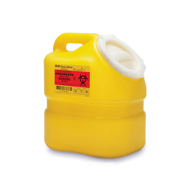 BD300452 Sharps Collector, One-Piece, Yellow, 10.3L, 12EA/CA