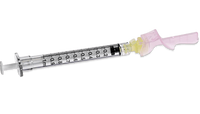 BD305781 Eclipse Luer-Lok Syringe with Needle, 25GA x 5/8", 3mL, 50EA/PK