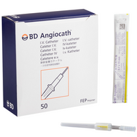 BD381123 Angiocath Peripheral Venous Catheter, 22GA x 1", 50EA/BX