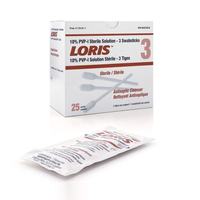 LP119-01-1 LORIS 10% PVP-I Antiseptic Sterile Solution- 3 Swabsticks 75EA/BX