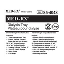 85-4048 Dialysis Tray 25EA/CA