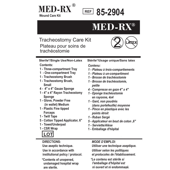 85-2904 Tracheostomy Care Kit 25EA/CA