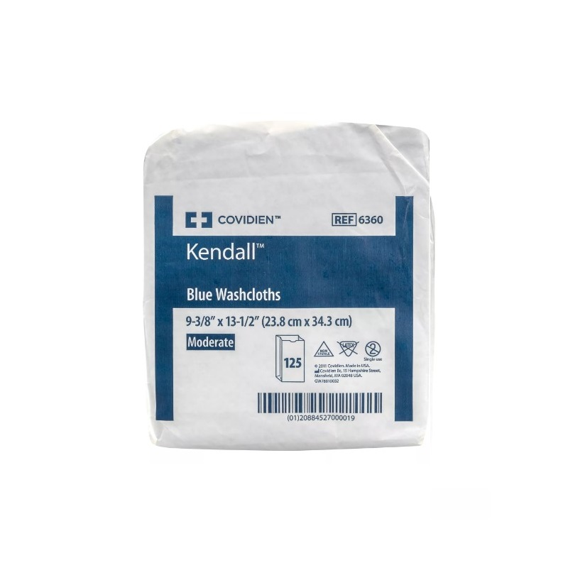 Z6360 Kendall Washcloth, Moderate Absorbency, 13.5" x 9.5", 125EA/BX