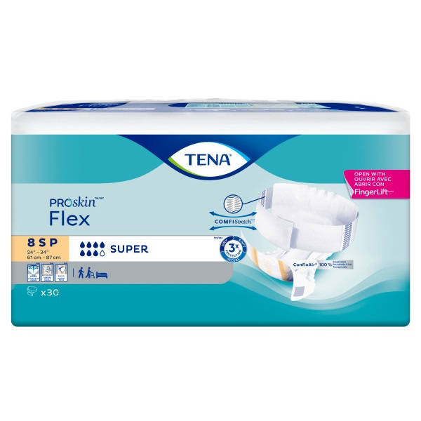 TENA Flex Incontinence Brief, Super Absorbency 90EA/CA