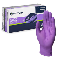 KC55082 PURPLE NITRILE Exam Glove, Single, Non-Sterile, Medium, 9.5", 100EA/BX