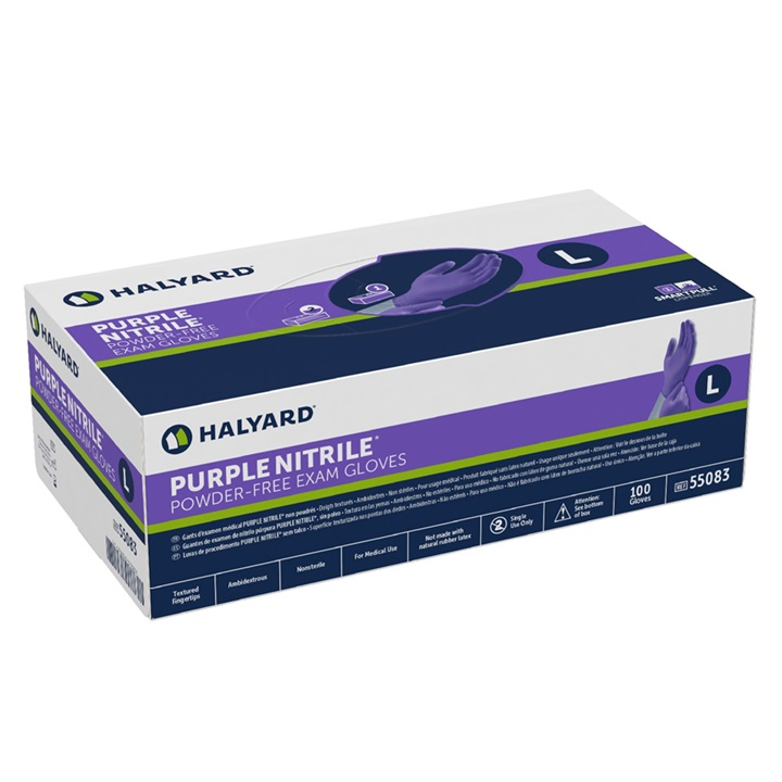 KC55084 PURPLE NITRILE Exam Glove, Single, Non-Sterile, X-Large, 9.5", 90EA/BX