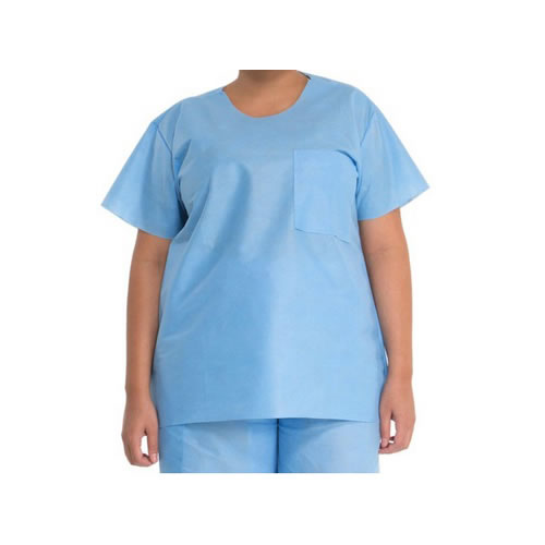 KC69704 Scrub Shirt, Blue, XXL, 48EA/CA