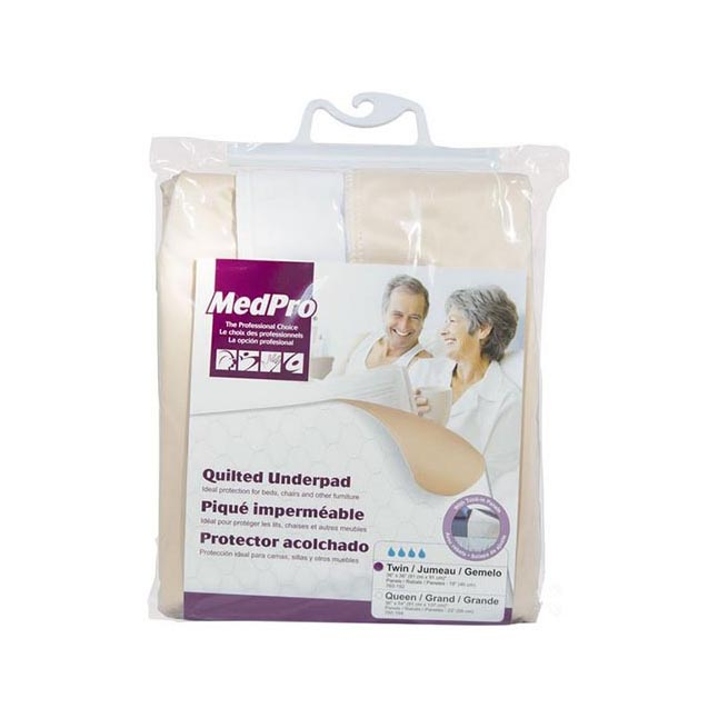 MedPro Quilted Underpad, with Tuck-In Panel, White 1/EA