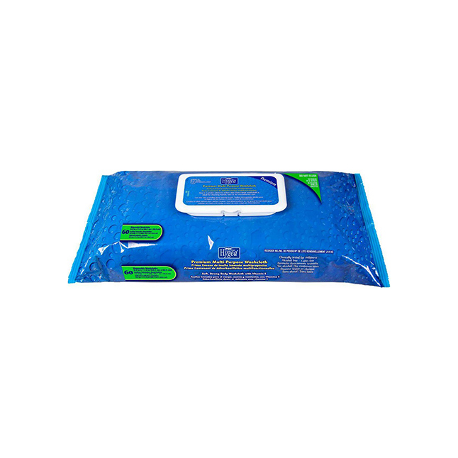 J14143 Hygea Multi-Purpose Washcloth, Premium, Latex-Free 60EA/PK