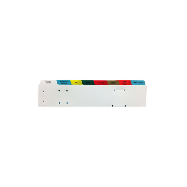 CFHPM2800 Divider Set, Poly, Side Opening, Eight Tab, Custom 1/set