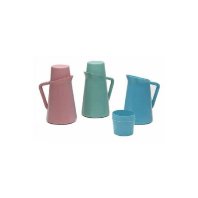 VOL16110 Pitcher Beside W/Cup Cover Dusty Rose 1EA