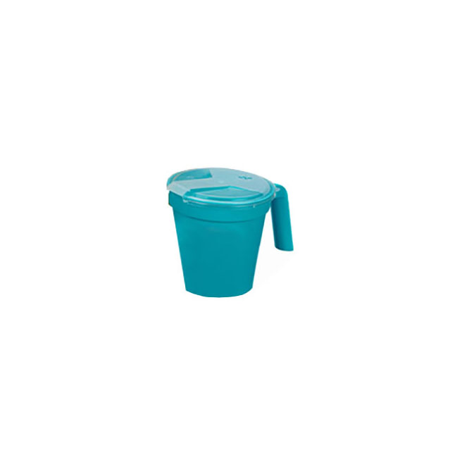 VOLH222-07 Pitcher, Disposable with Straw Port, Turquoise, 28oz, 100EA/CA