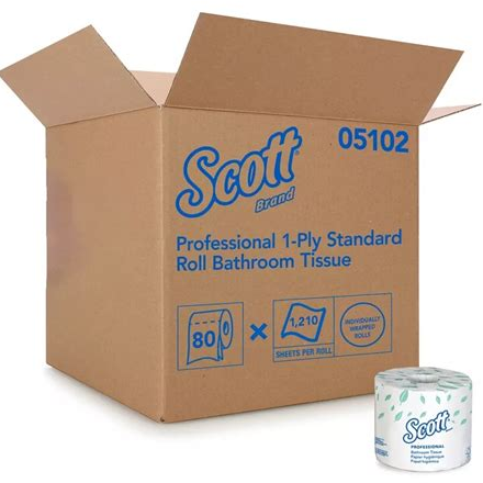 KC05102 Scott Toilet Paper, 1-Ply 80RL/CA