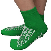 68123-GRN Patient Slipper, Double Tread, Terry Out XXL 48PR/CA
