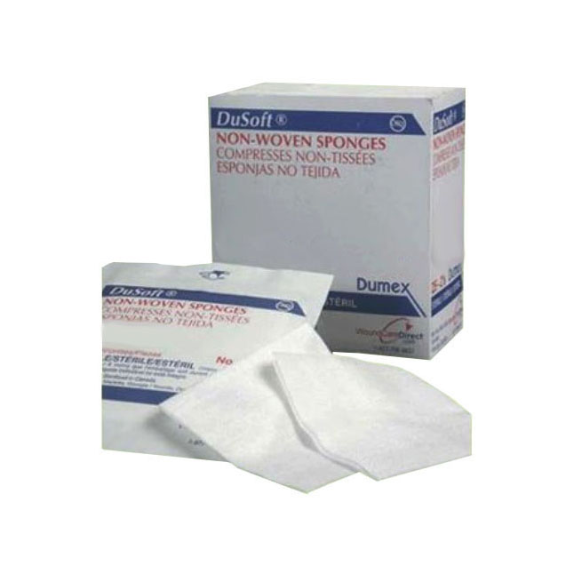 DUP84122 Dusoft Gauze Sponge, Non-Woven, 4-Ply, Sterile, 2" x 2", 3000EA/CA