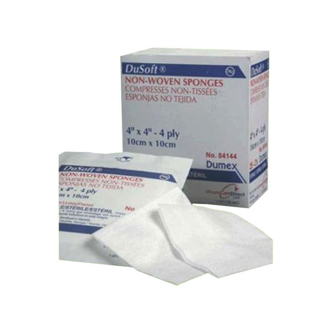 DUP84144-10 Ducare Gauze Sponge, Woven, 4-Ply, Sterile, 4" x 4", 1200EA/BX