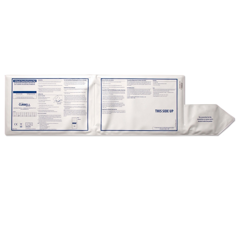 CSPC14NW7-10PK Curbell Chair Sensor Pads, 7" x 15", 10EA/PK